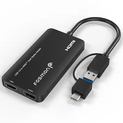 Adapter Dual Display USB 3.0 fosmon HDMI 1080P 4K30Hz