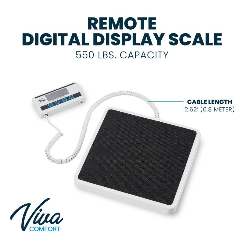 REMOTE DIGITAL DISPLAY SCALE 550 LBS. CAPACITY CABLE LENGTH 2.62' (0.8 METER) Viva COMFORT