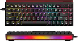 Womier - WK68 Pro 65% Wired Keyboard Gaming with Light Box,Mechanical Keyboard with MCA Keycaps - Black