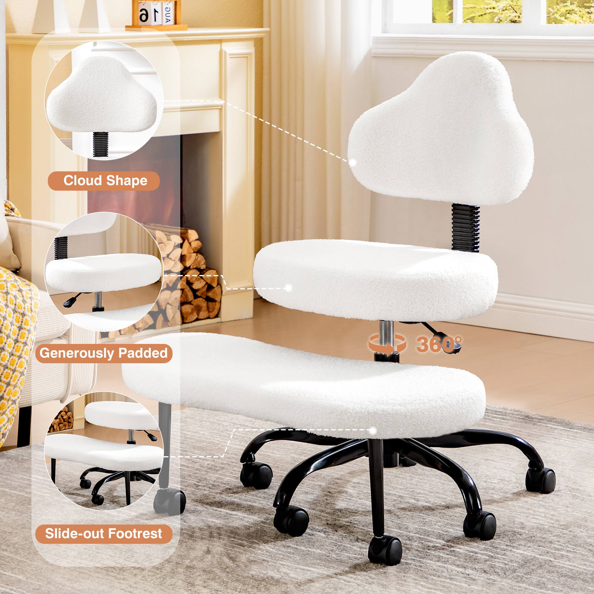 FU 16 1 DUA Cloud Shape Generously Padded CP 360 Slide-out Footrest

- Cloud Shape
- Generously Padded
- Slide-out Footrest
- 360°