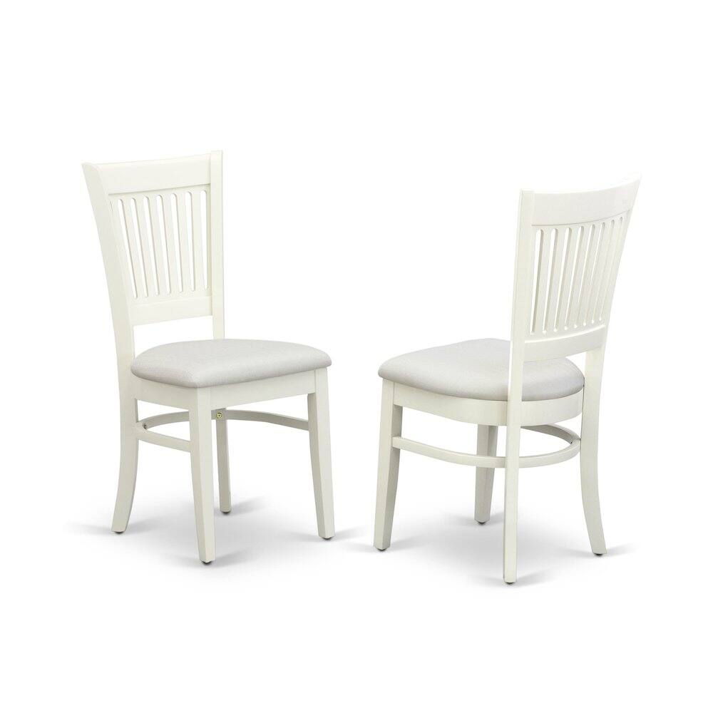 Angle. East West Furniture - Dining Table- Dining Chairs - Brown.