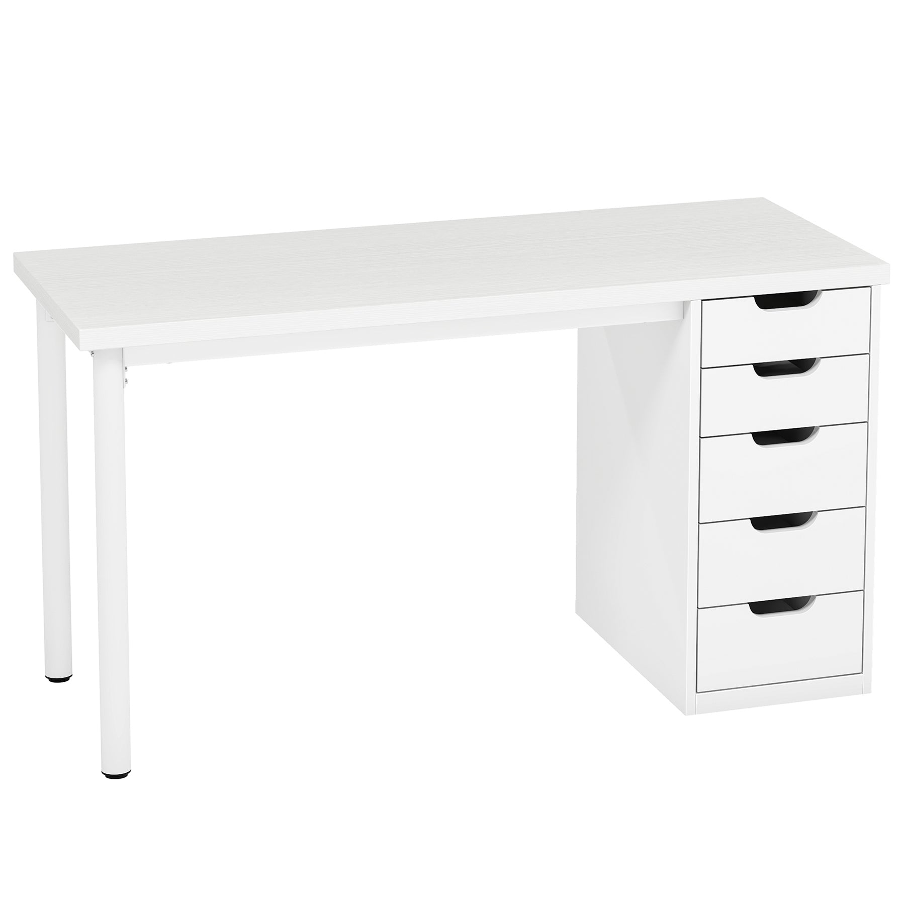 Alt View 2. Tribesigns - Office Computer Desk with Engineered Wood Construction, for Computer Work, Writing and Study in Home Offices - White.