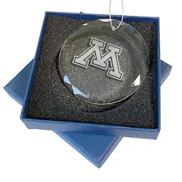 The Memory Company - Minnesota Golden Gophers 3.25'' Laser Engraved Glass Ornament - Multicolor