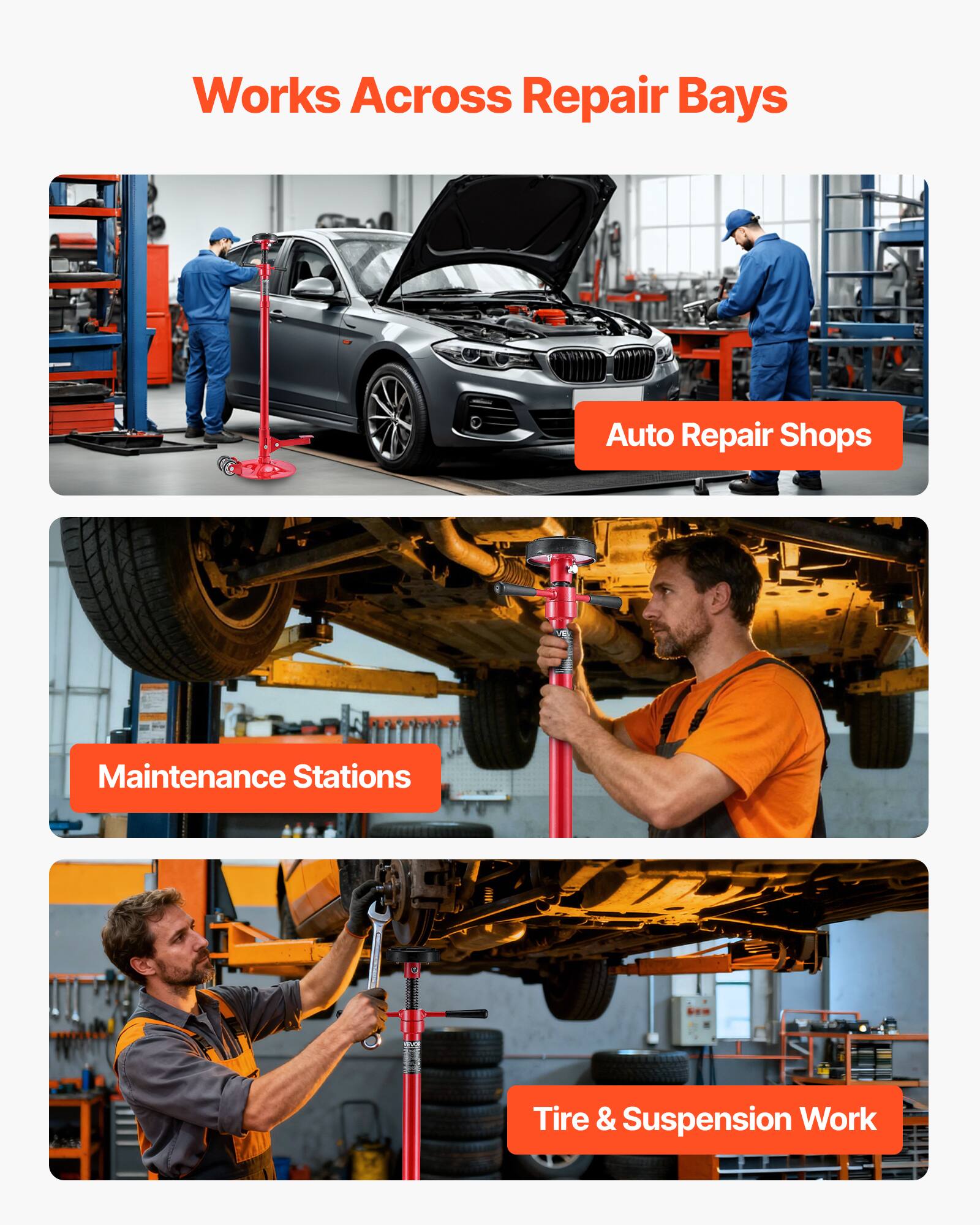 Works Across Repair Bays

Auto Repair Shops

Maintenance Stations

Tire & Suspension Work