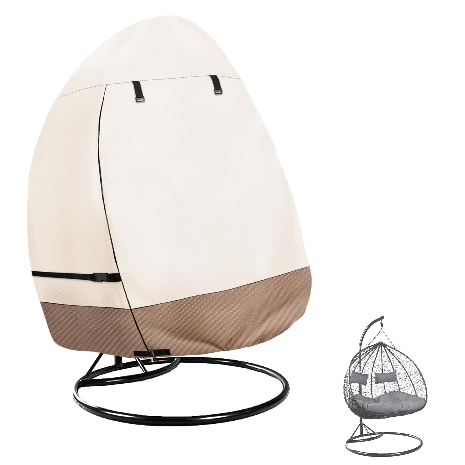 Beige & Brown 66″W x 43″D x 68″H