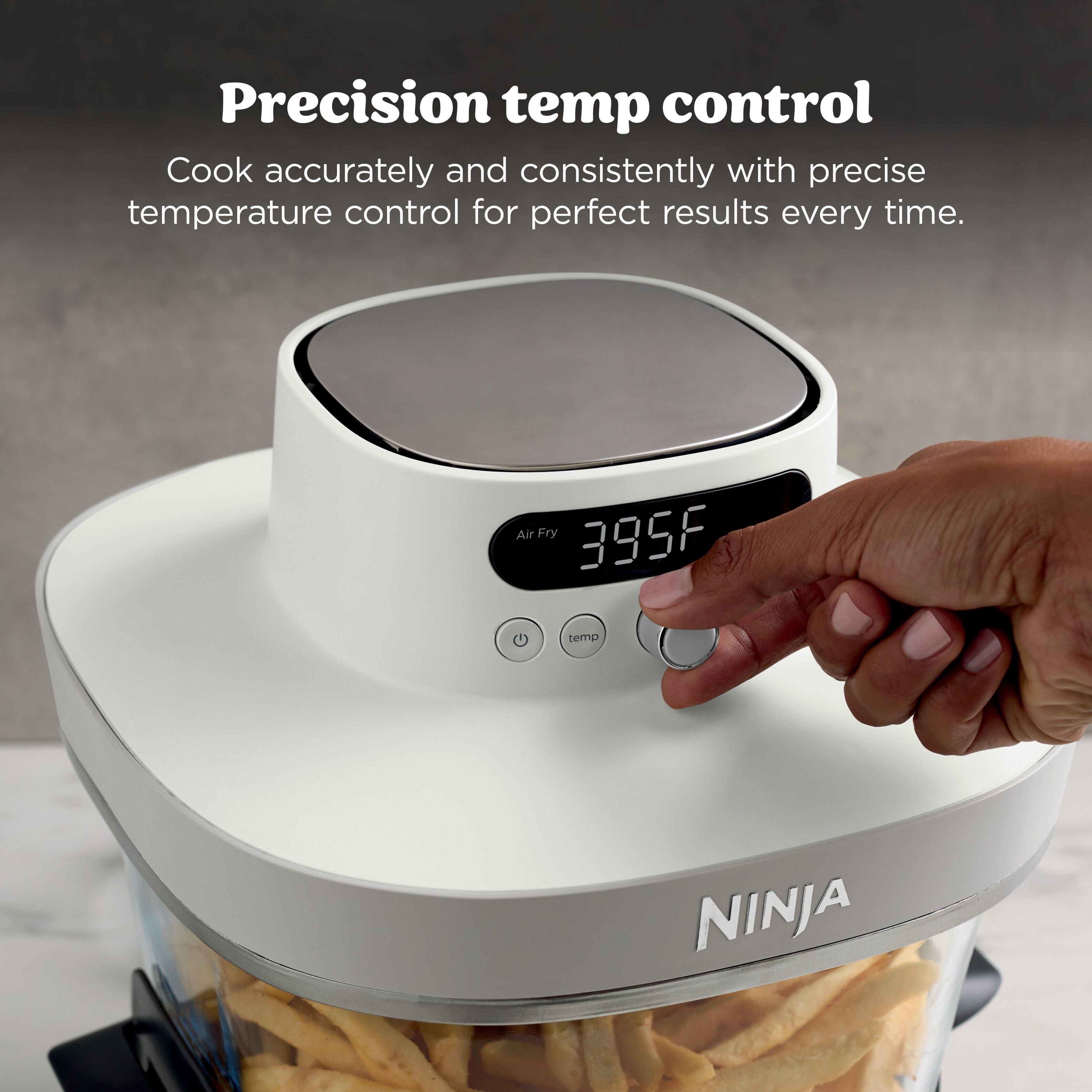 Precision temp control  
Cook accurately and consistently with precise temperature control for perfect results every time.  
Air Fry 395F G temp  
NINJA
