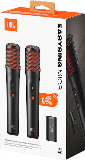 JBL EasySing Wireless AI Enabled Microphones 2026 Black JBL EasySing Wireless AI Enabled Microphones 2026 Black