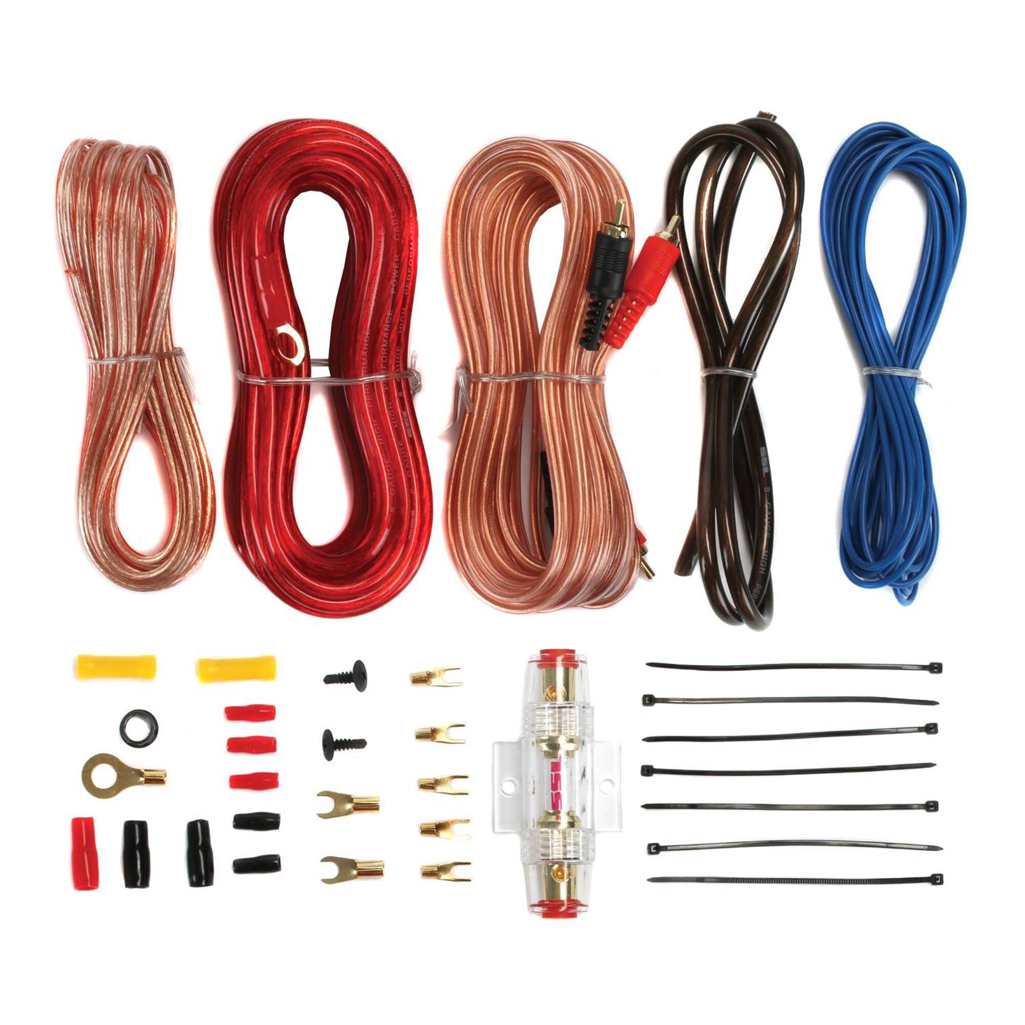 Alt View 1. SoundStorm - Soundstorm 8 Gauge Ga Complete Car Amplifier Wiring Installation Kit (2 Pack).