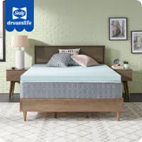 Sealy - Sealy® Dreamlife™ 3” Gel Memory Foam Mattress Topper, Full - Blue - Front_Zoom