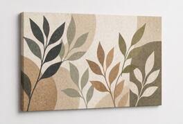 FC Design - Large Canvas 24x36" Neutral Botanical Leaf Minimalist Nature Art Painting Home Wall Décor - MultiColor