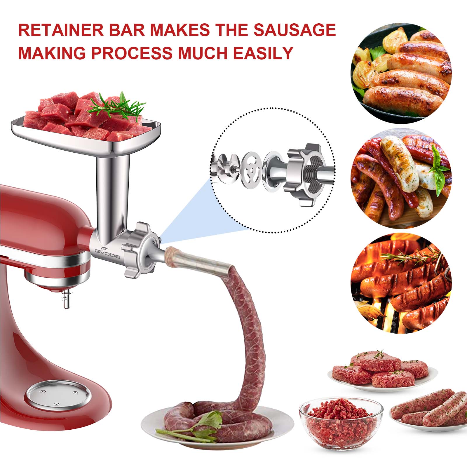 RETAINER BAR MAKES THE SAUSAGE MAKING PROCESS MUCH EASILY