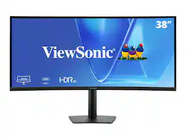 ViewSonic - VG3820C 38" 1600p Curved IPS Monitor - USB-C, KVM, HDMI, DP, 300 Nit, 5ms, 75Hz, Speakers - Black