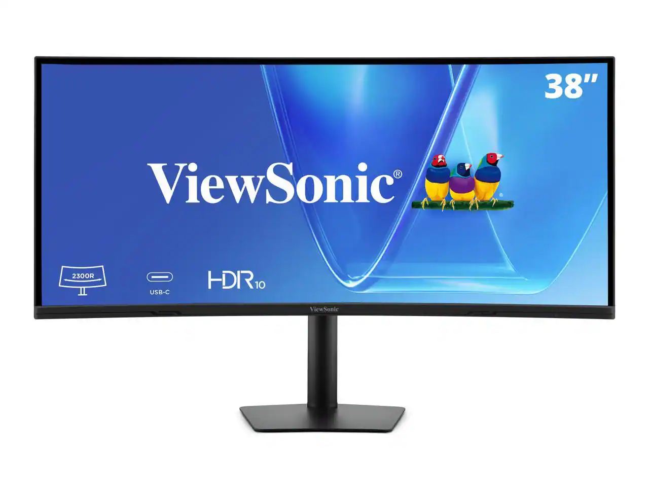 ViewSonic - VG3820C 38" 1600p Curved IPS Monitor - USB-C, KVM, HDMI, DP, 300 Nit, 5ms, 75Hz, Speakers - Black