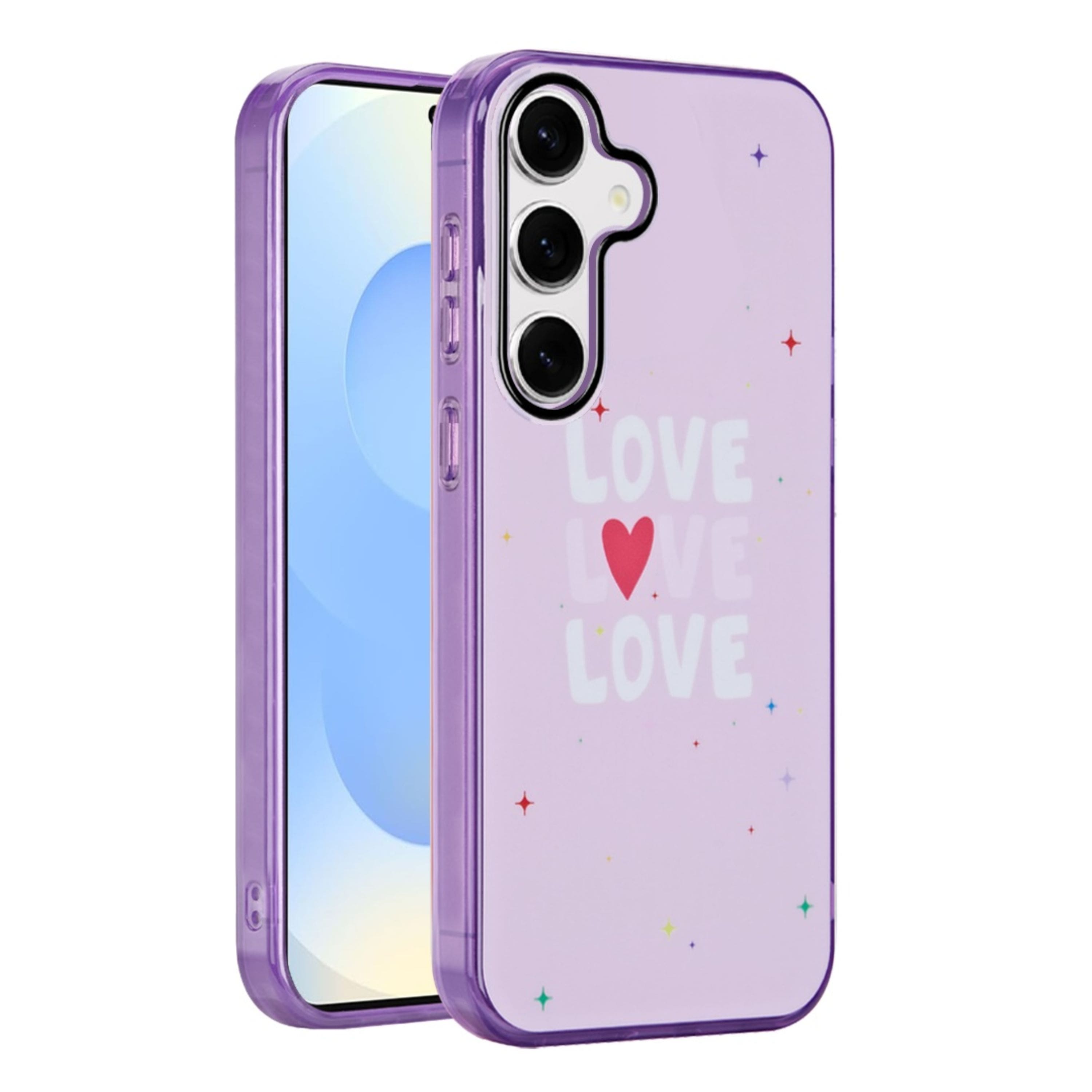 Kitcheniva - Layer In Mold Design TPU Case With Tempered Glass For Samsung S25/S24 Love - Purple price history on PriceWatchPro