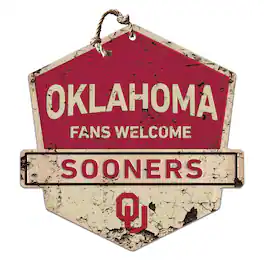 Jardine - Oklahoma Sooners Fans Welcome Sign - Red