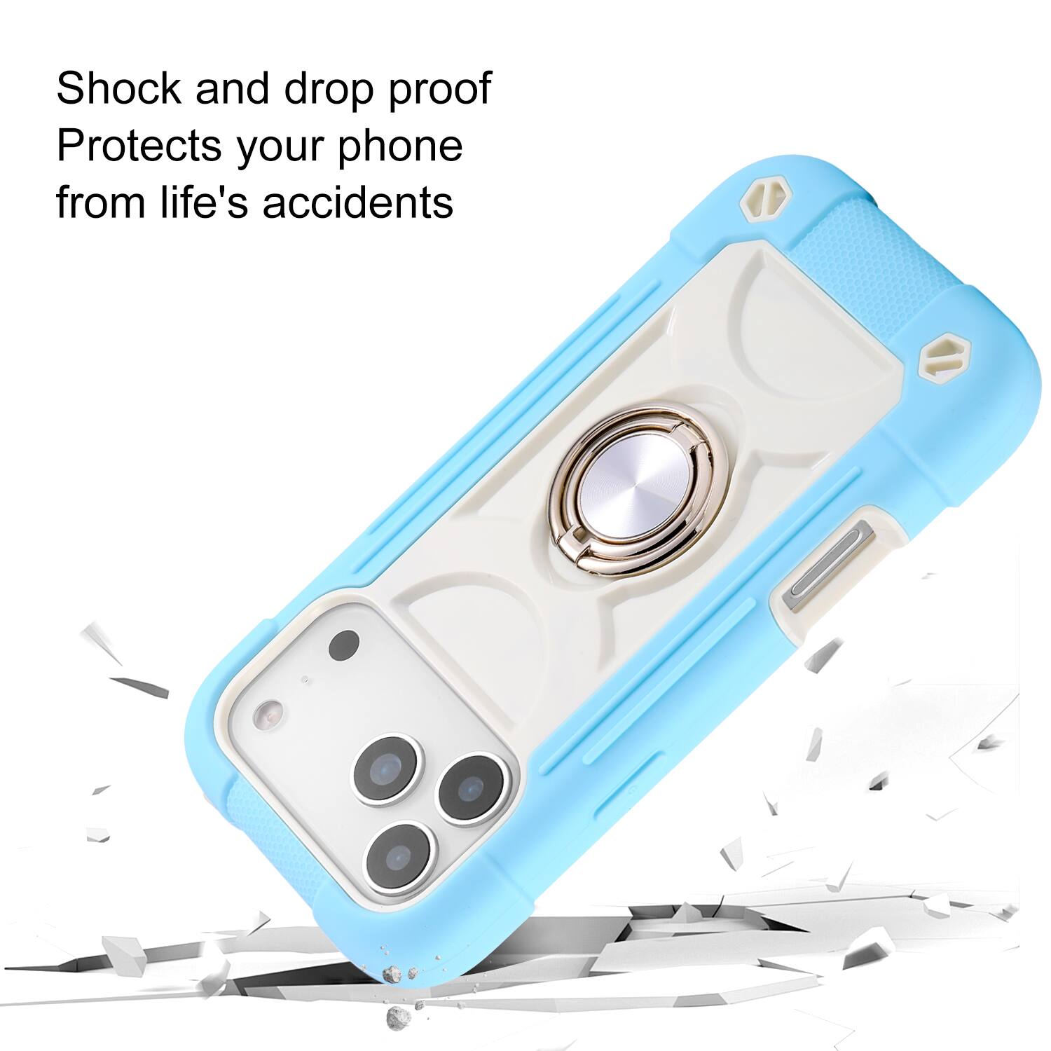 Shock and drop proof  
Protects your phone from life's accidents