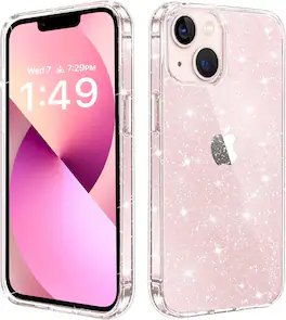Entronix - Glitter Case for iPhone 13 Mini - Stylish and Durable Protection - Clear