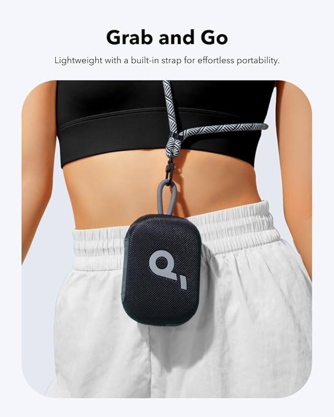 Grab and Go  
Lightweight with a built-in strap for effortless portability.