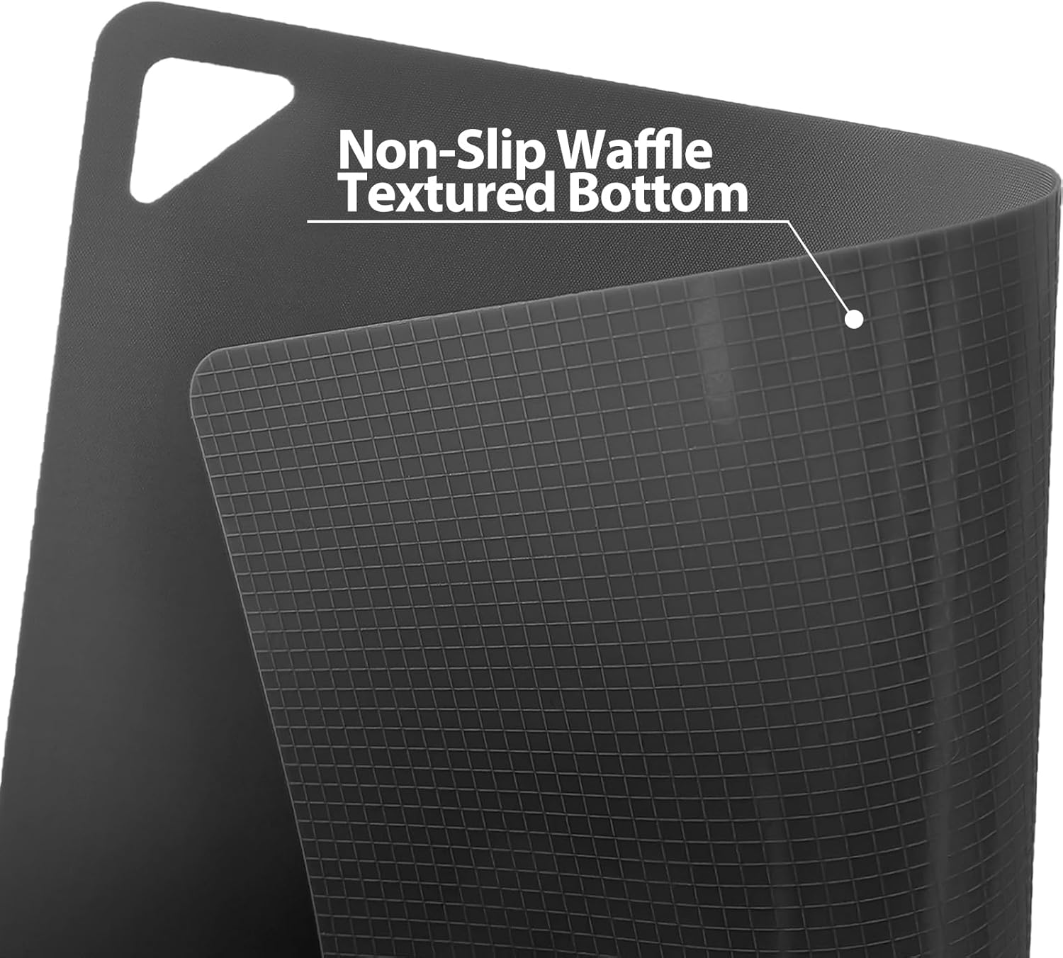 Non-Slip Waffle Textured Bottom