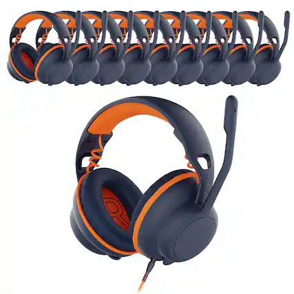 Front. Delton - Delton S35 Ascent Learning Kids Headphones with Microphone USB A/USB C and 3.5mm Wired Connectivity 20-Pack, Black - Black.