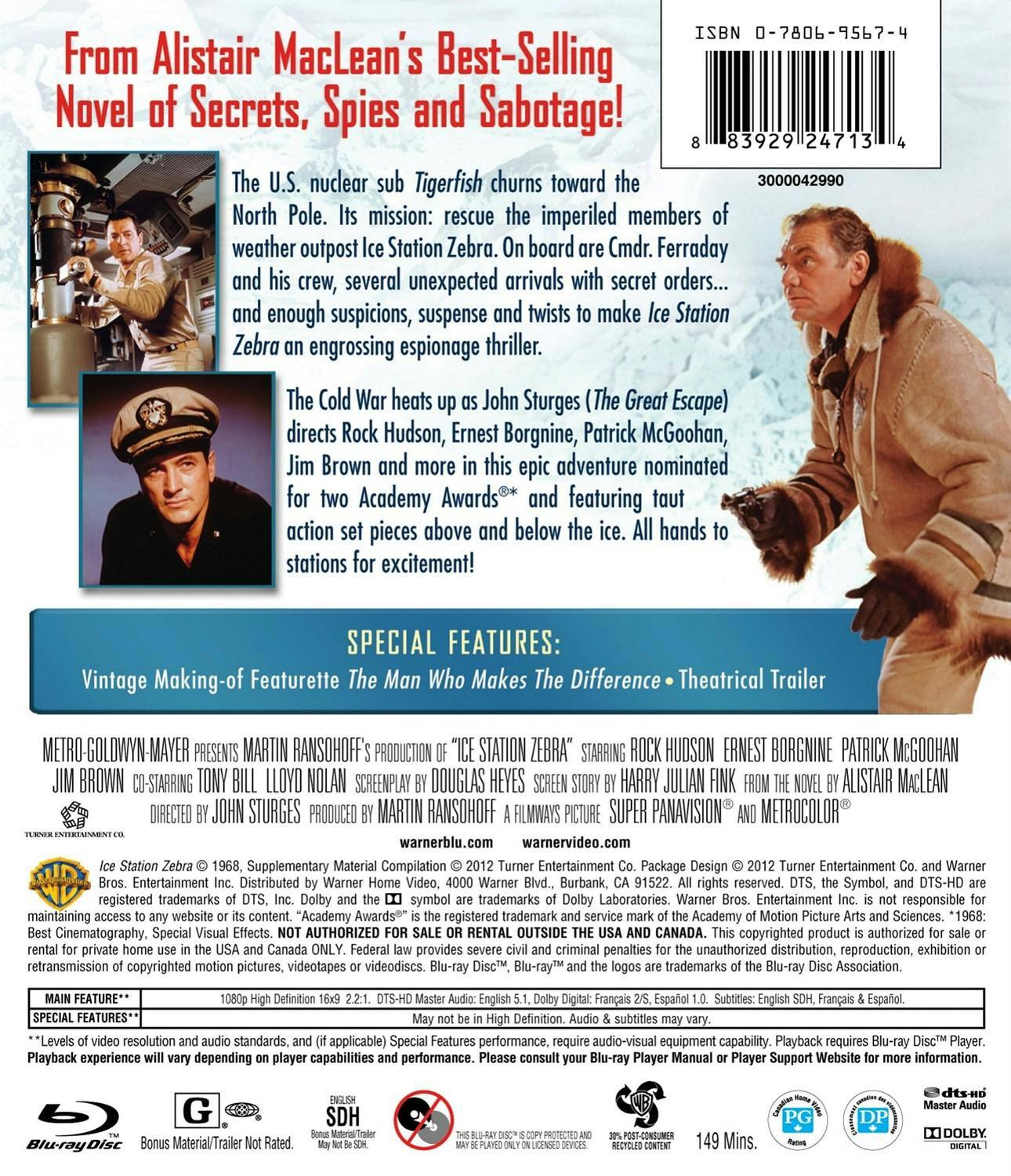 Back. Ice Station Zebra [Blu-ray].