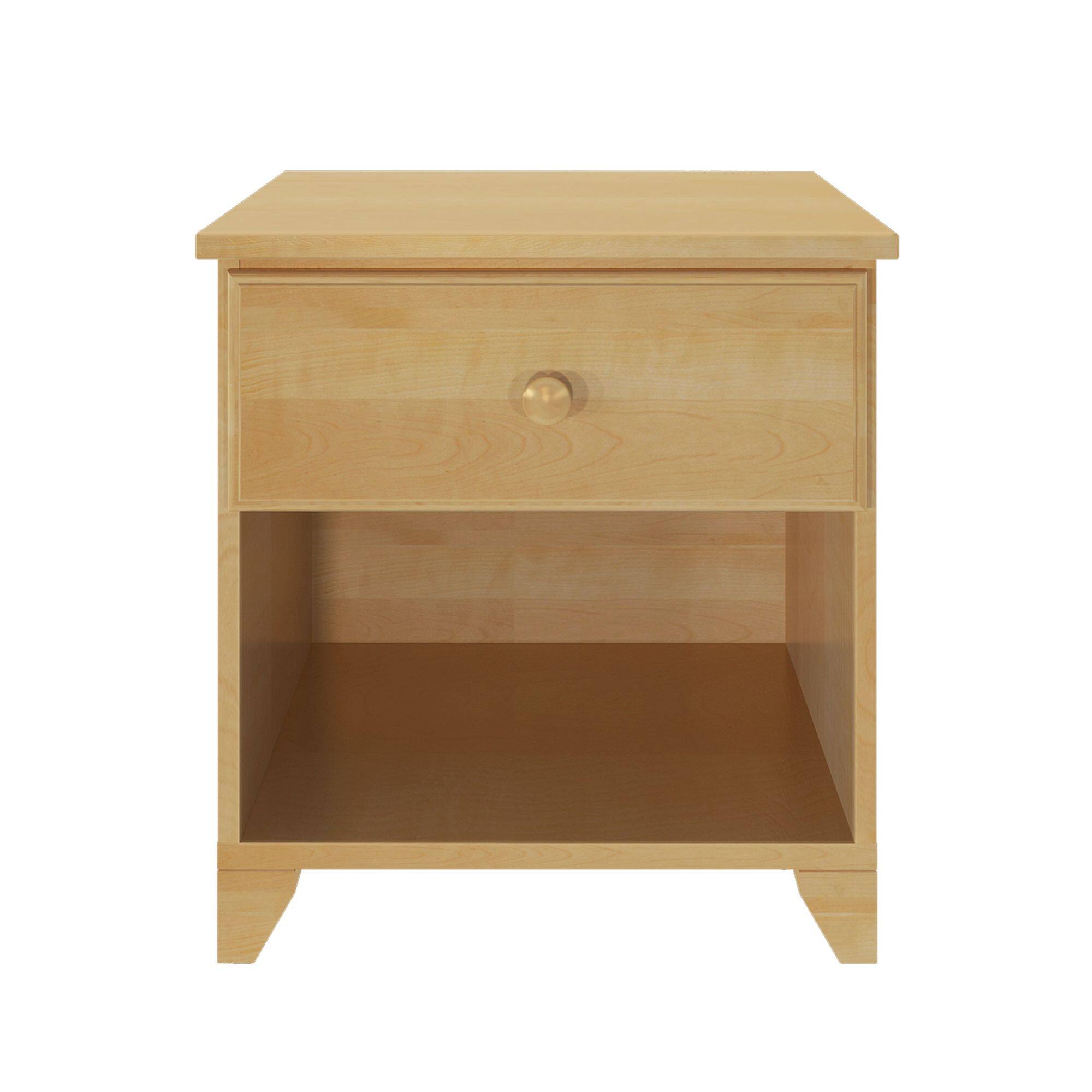Alt View 3. Plank+Beam - Nightstand with 1 Drawer, Natural - Natural.