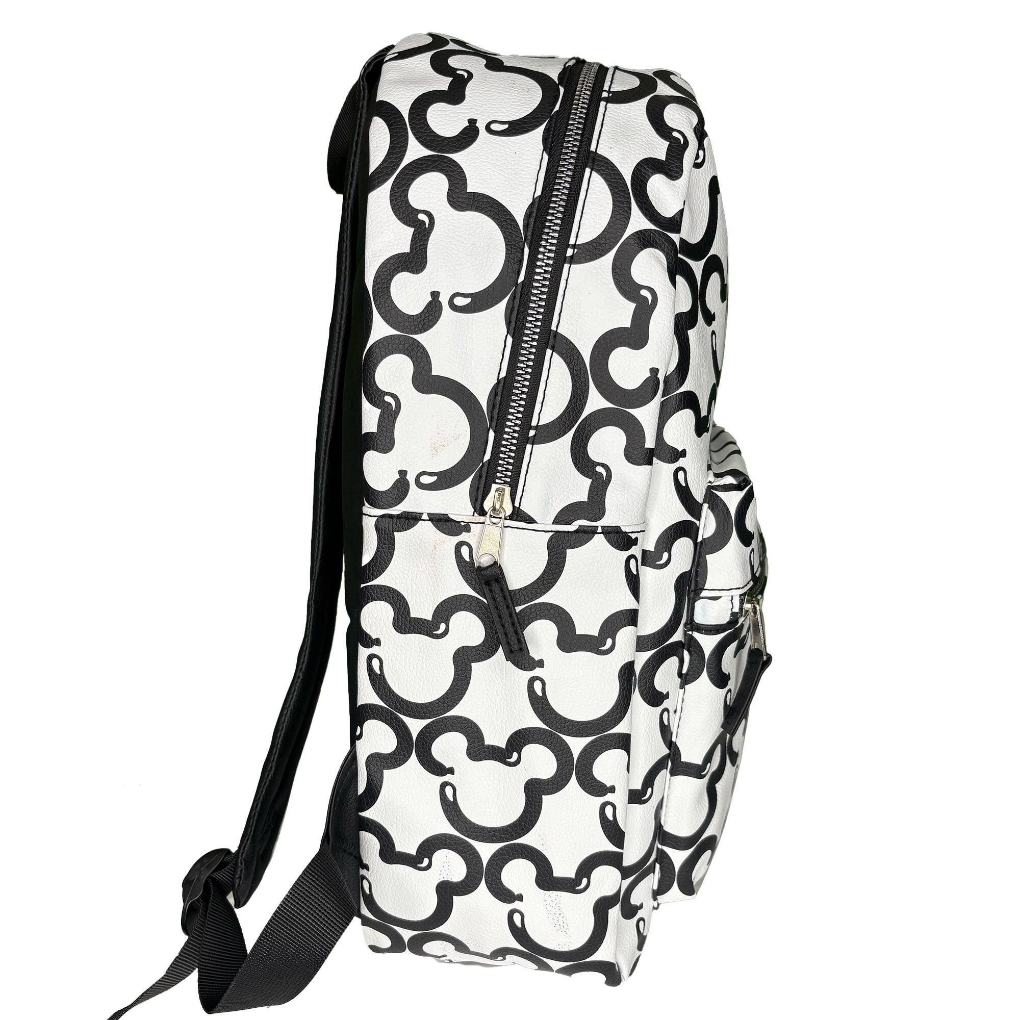 Alt View 3. UPD - Deluxe Mickey Mouse Leather 16" Deluxe Backpack - Multicolored.