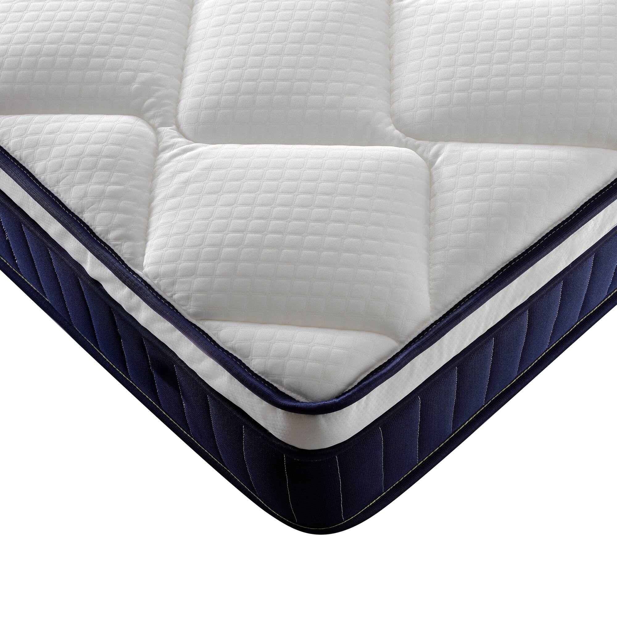 Alt View 2. GOODSILO - 10 Inch Hybrid Mattress with Plush Memory Foam and Pocket Springs for Superior Comfort and Support in a Box - Blue+Brown+White.