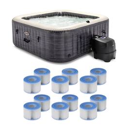 Intex - PureSpa Plus Greystone Hot Tub, 94 x 28", w/ S1 Filter Cartridge (12 Pack)