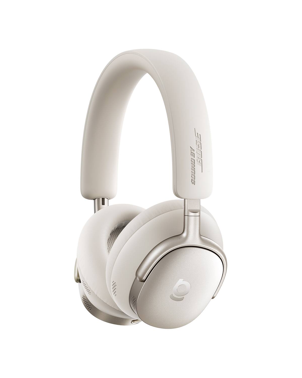 Angle. Baseus - Baseus Inspire XH1 Over-Ear Headphones - Sound by Bose, Dolby Audio, 100H Playtime, Adaptive ANC - White - White.
