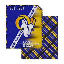 Pegasus - Los Angeles Rams 60" x 80" Digital Dash Two-Sided Checkered Ultra Cozy Sherpa Blanket - Multicolor