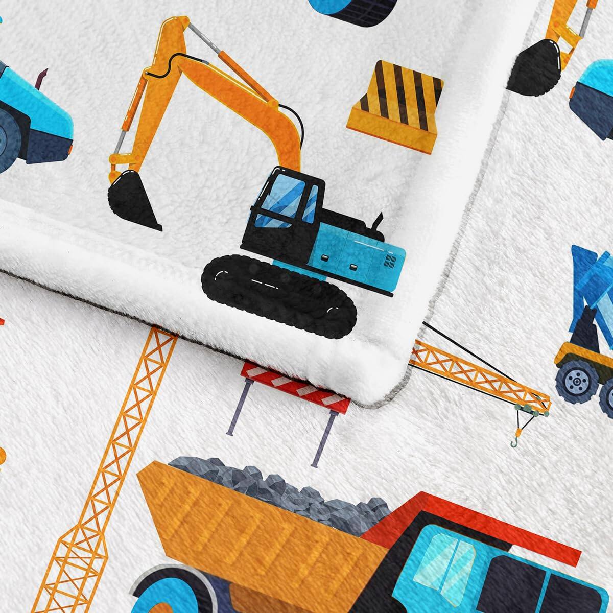 Alt View 4. Pacoar Cade - Construction Truck Blankets For And Cute Blanket Sofa Couch Bed Teens Birthday Choice. 【Material and Size】: High - Wildflower-50x60.