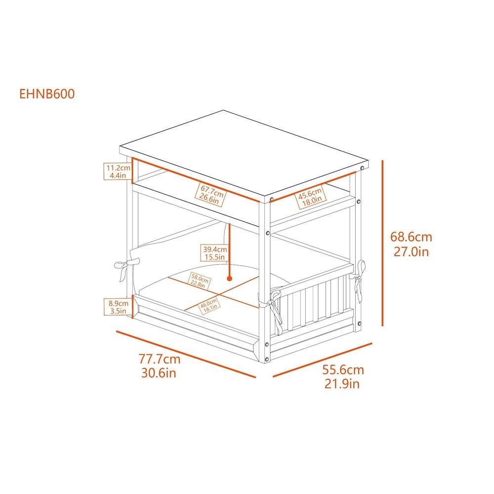 EHNB600  
11.2cm 4.4in  
67.7cm 26.6in  
45.6cm 18.0in  
39.4cm 15.5in  
68.6cm 27.0in  
8.9cm 3.5in  
58.0cm 22.8in  
46.0cm 18.1in  
77.7cm 30.6in  
55.6cm 21.9in