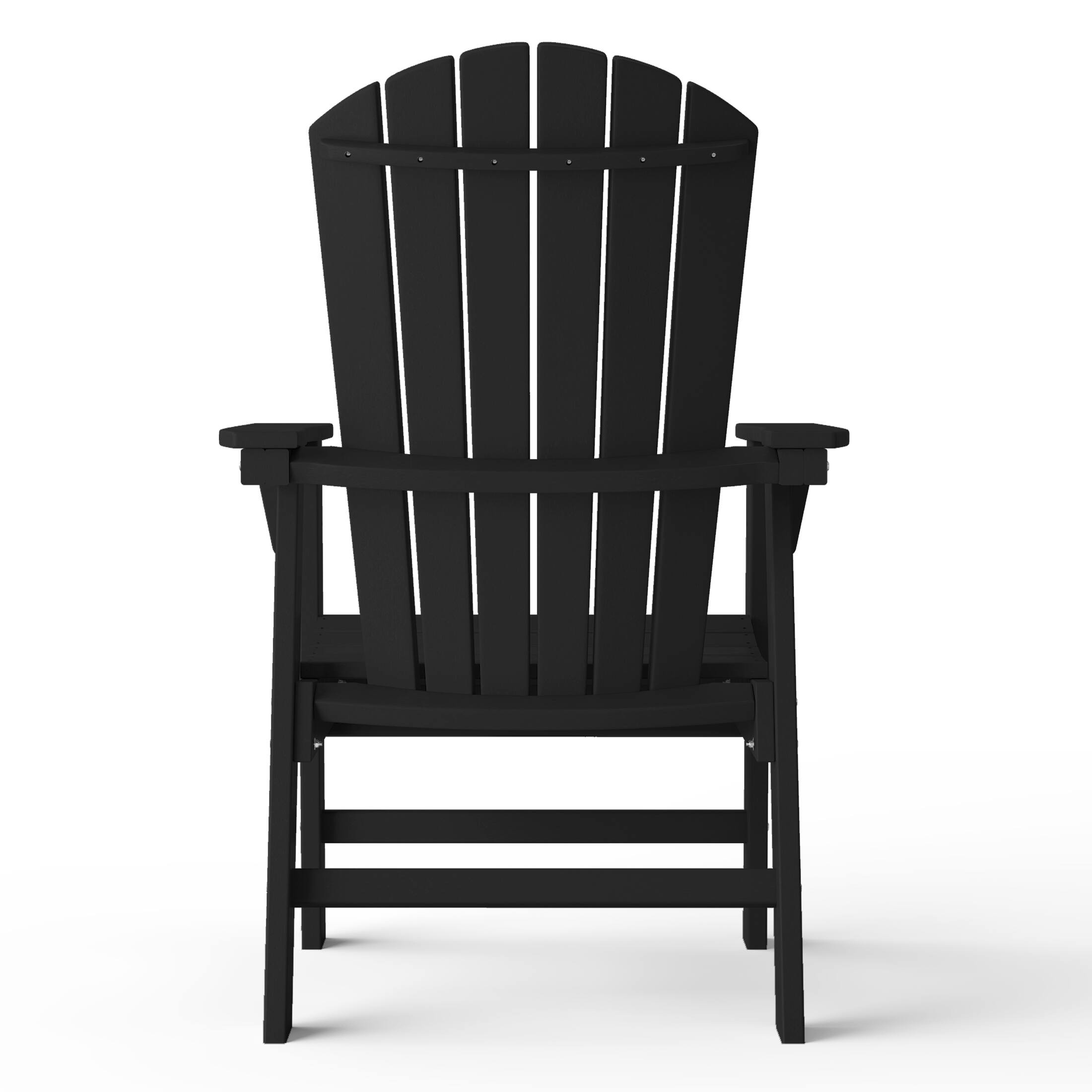 Back. WestinTrends - WestinTrends Dylan Outdoor Patio Shell-back Adirondack Dining Chair Weather Resistant - Black.