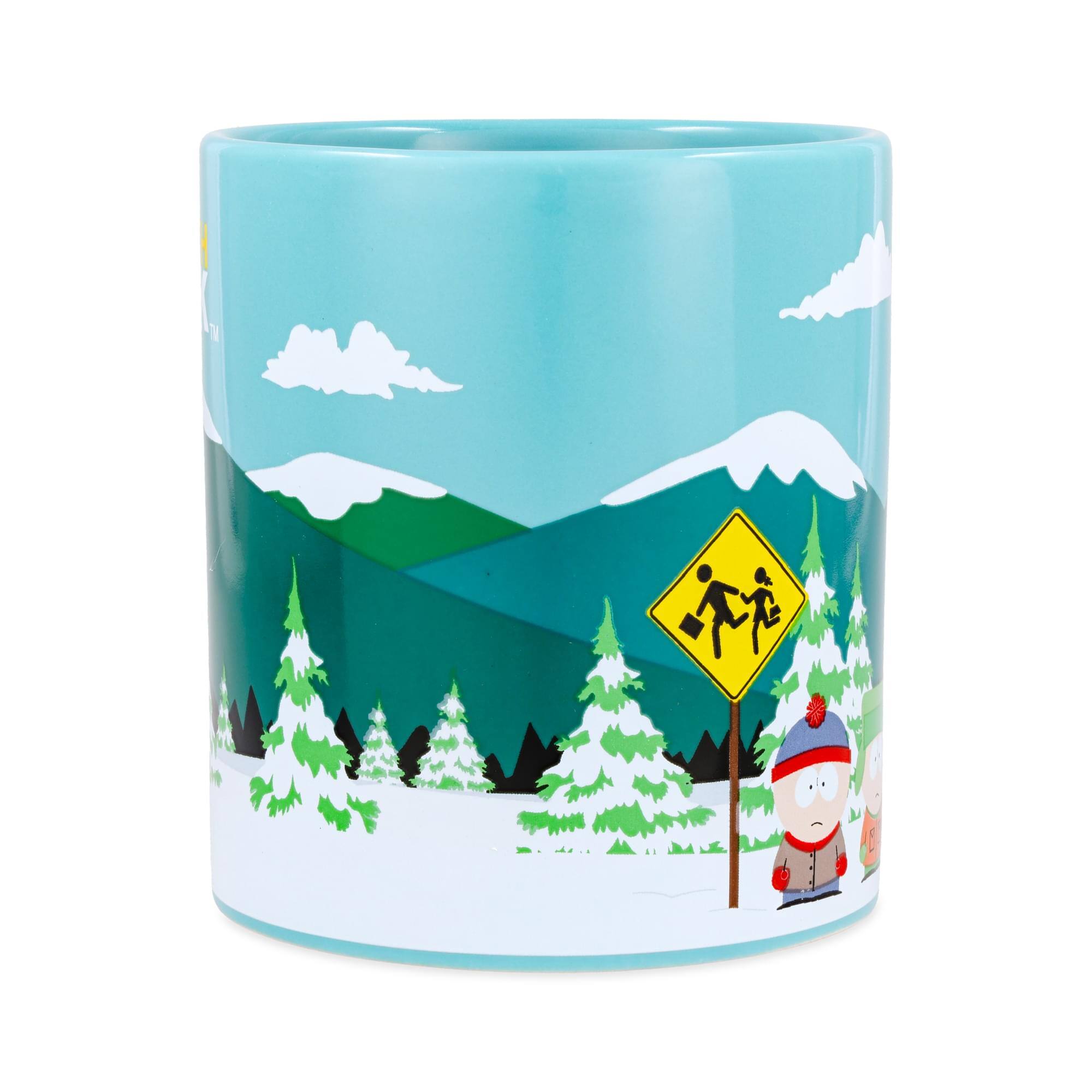 Alt View 1. Silver Buffalo - South Park Bus Stop 20-Ounce Ceramic Mug - Blue.