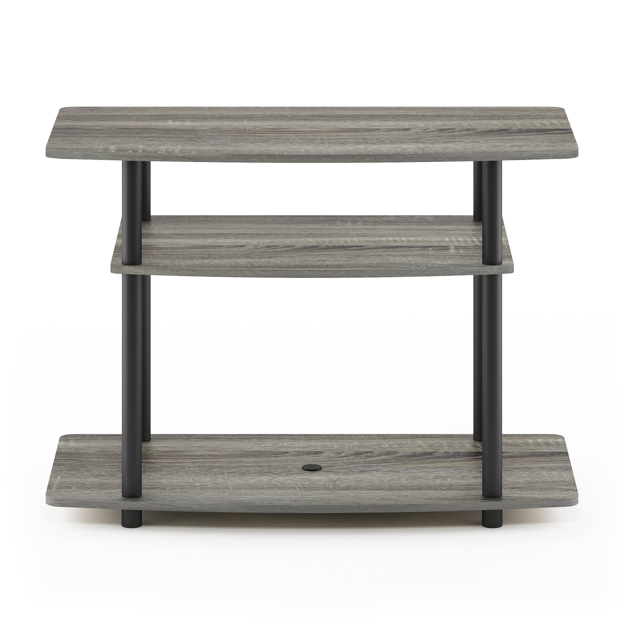 Alt View 2. Furinno - Turn-N-Tube No Tools 3-Tier TV Stands - French Oak/Black.