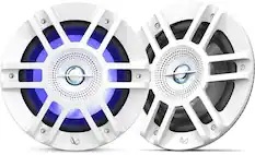 Front. Infinity - Infinity KAPPA6120MAM 6.5” Two-way Premium Marine Speaker / RGB Lighting - White - White.