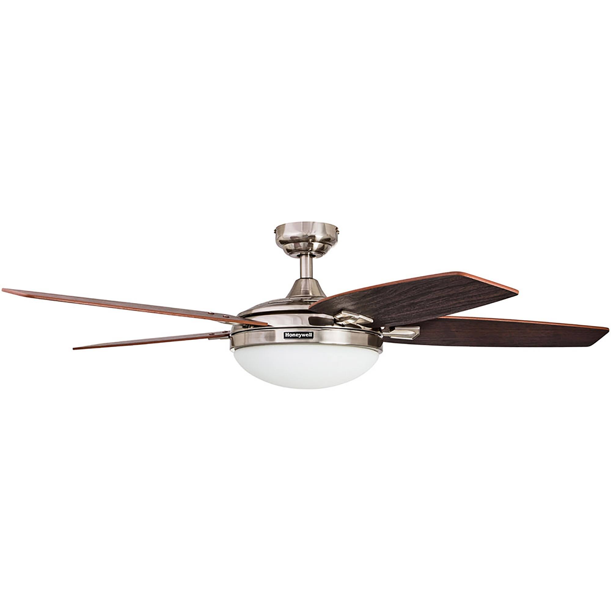 Alt View 6. Honeywell - Honeywell Carmel Ceiling Fan, Quiet Motor & Remote Control, 48", Brushed Nickel - Brushed Nickel.
