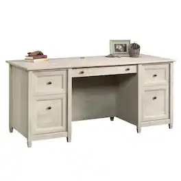 Sauder - Edge Water Executive Desk finish - Chalked Chestnut