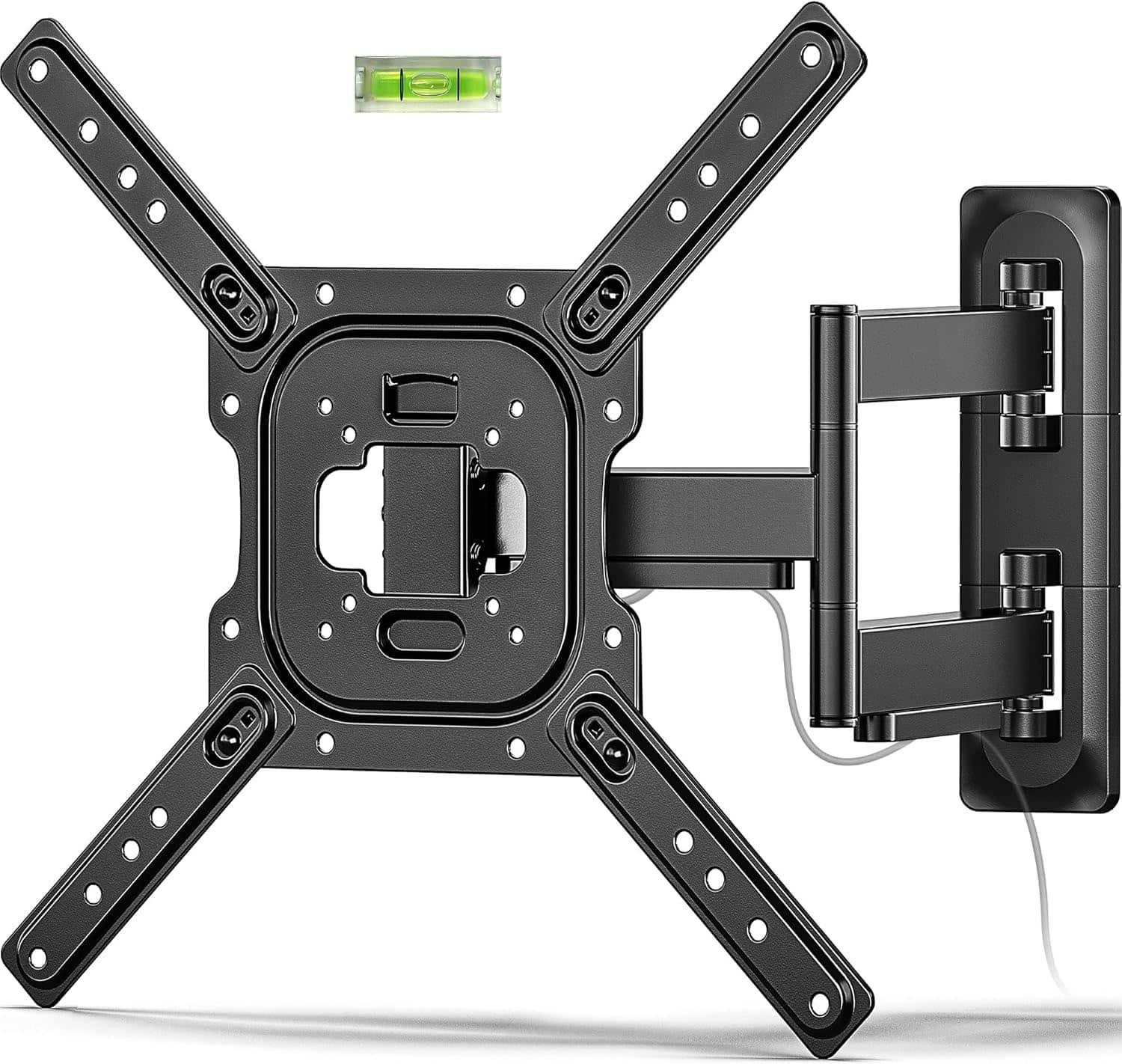 FINEAK - Full Motion TV Wall Mount for 23–65 Inch Flat & Curved TVs and Monitors - Black