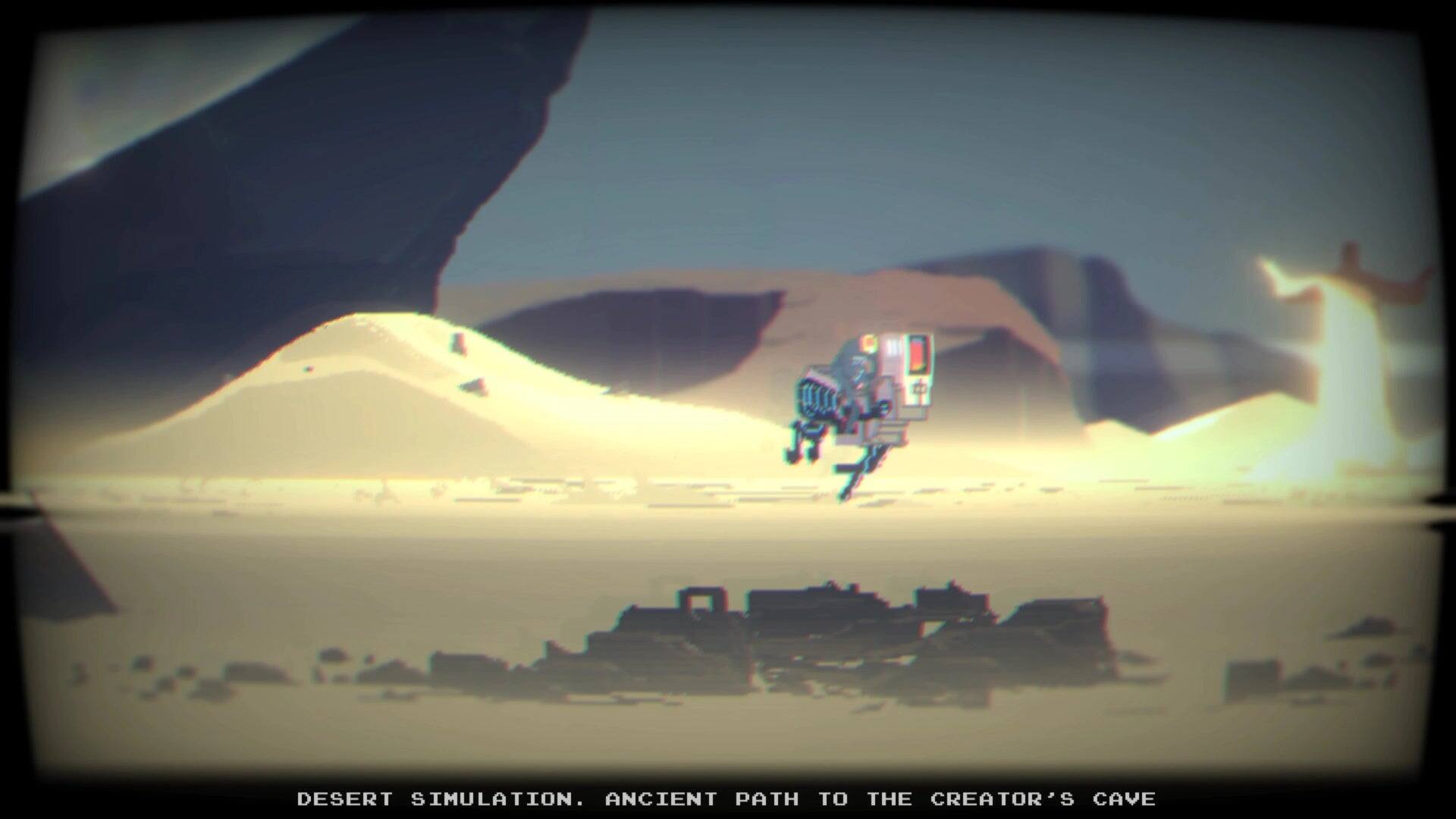 DESERT SIMULATION. ANCIENT PATH TO THE CREATOR'S CAVE