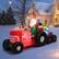 Alt View 3. Costway - 9 FT Long Christmas Inflatable Santa Claus Driving Tractor with Gifts Decoration - Multicolor.