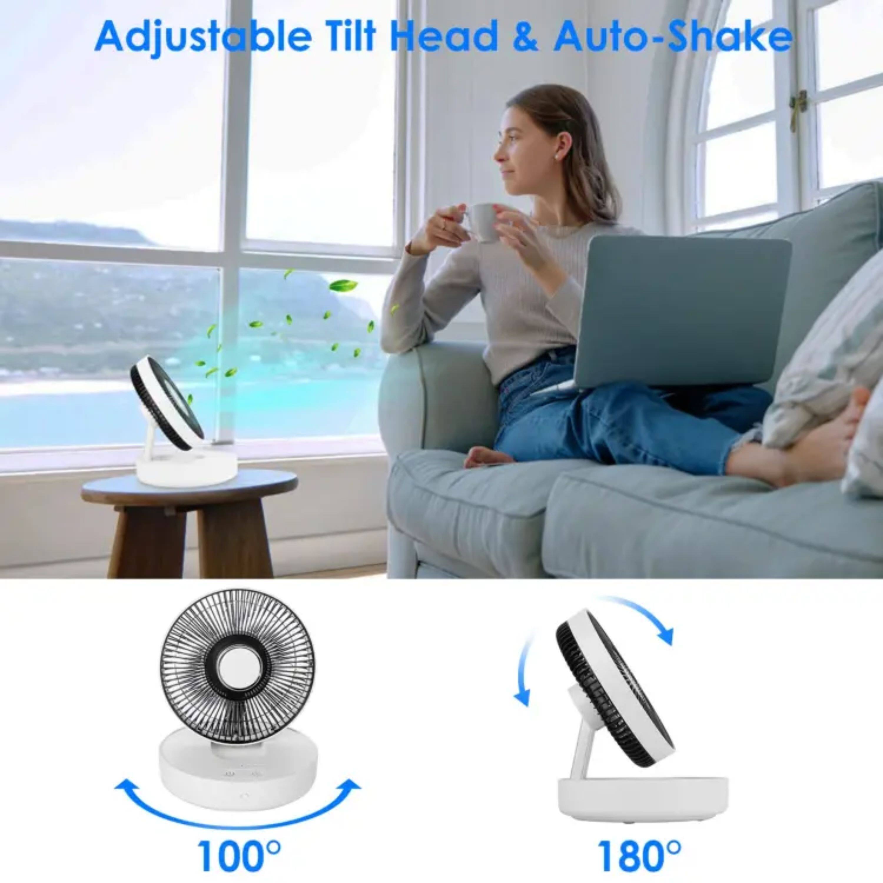 Adjustable Tilt Head & Auto-Shake

100°

180°