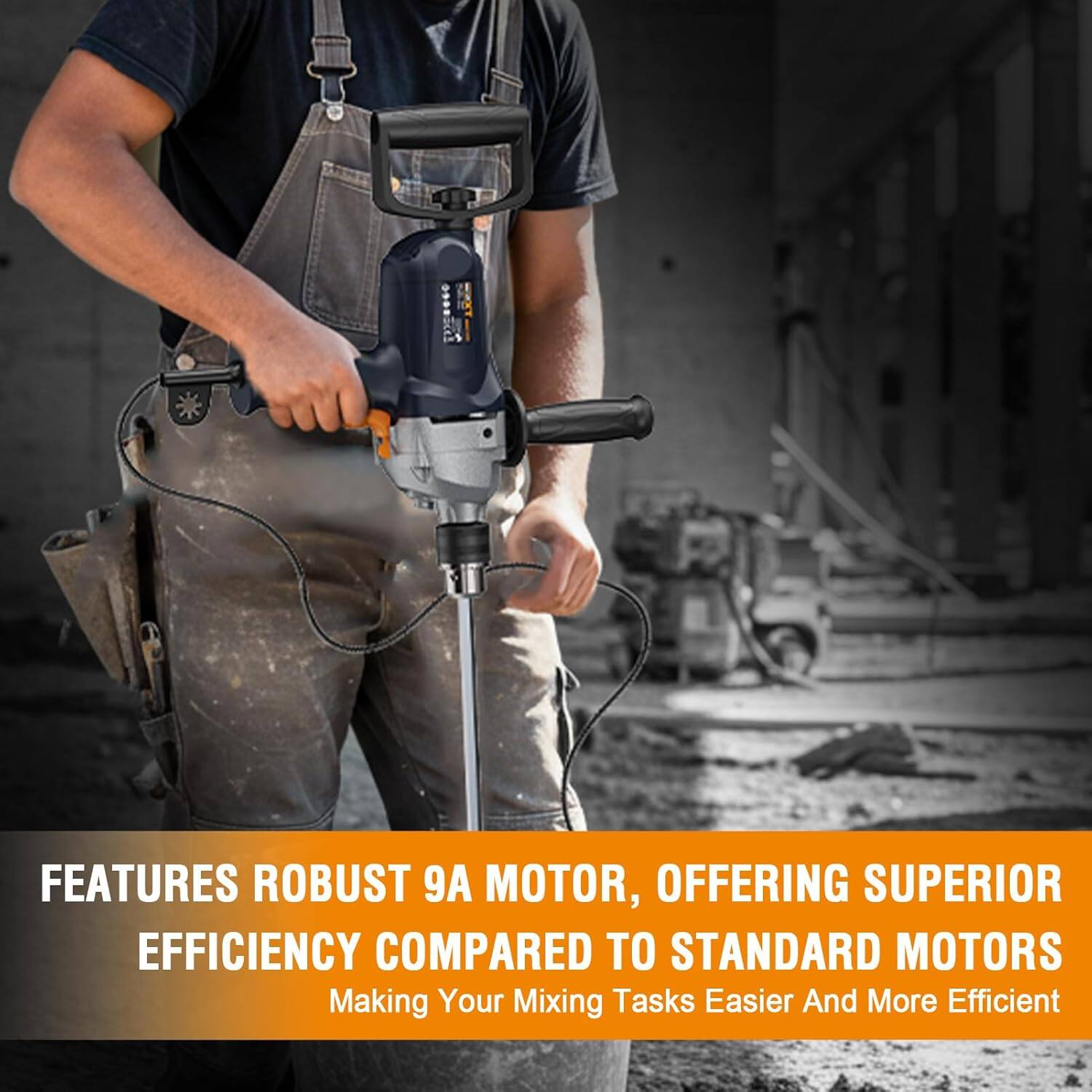 FEATURES ROBUST 9A MOTOR, OFFERING SUPERIOR EFFICIENCY COMPARED TO STANDARD MOTORS  
Making Your Mixing Tasks Easier And More Efficient