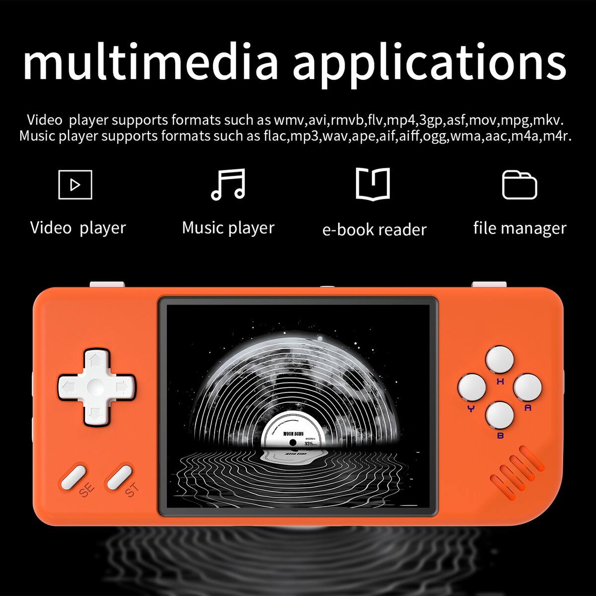 multimedia applications

Video player supports formats such as wmv, avi, rmvb, flv, mp4, 3gp, asf, mov, mpg, mkv.

Music player supports formats such as flac, mp3, wav, ape, aif, aiff, ogg, wma, aac, m4a, m4r.

Video player Music player e-book reader file manager