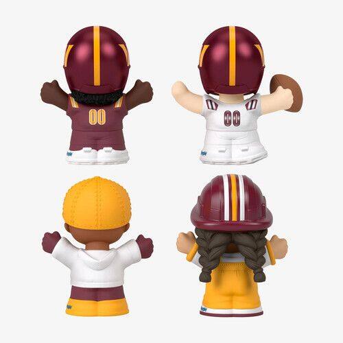 Alt View 2. Fisher Price - Fisher Price Little People x NFL Collector Washington Commanders Figure 4-Pack - Red.