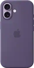 Front. Apple - iPhone 17 Silicone Case with MagSafe - Purple Fog.