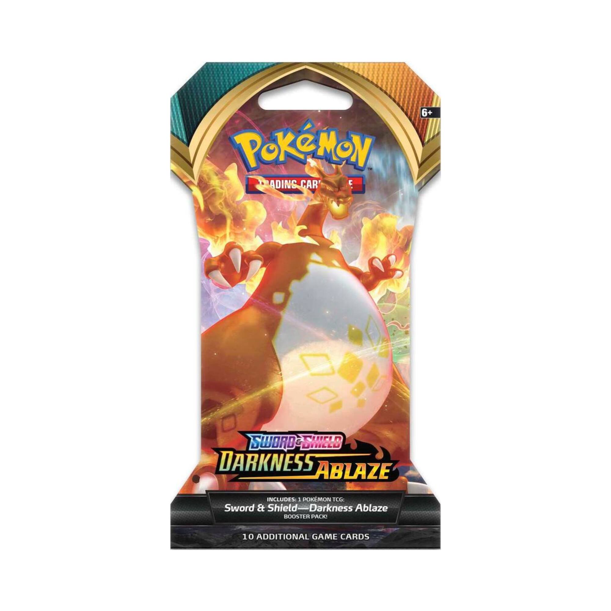 6+ Pokémon Trading Card
Sword Shield Darkness Ablaze
INCLUDES: 1 Pokémon TCG: Sword & Shield-Darkness Ablaze BOOSTER PACK!
10 ADDITIONAL GAME CARDS