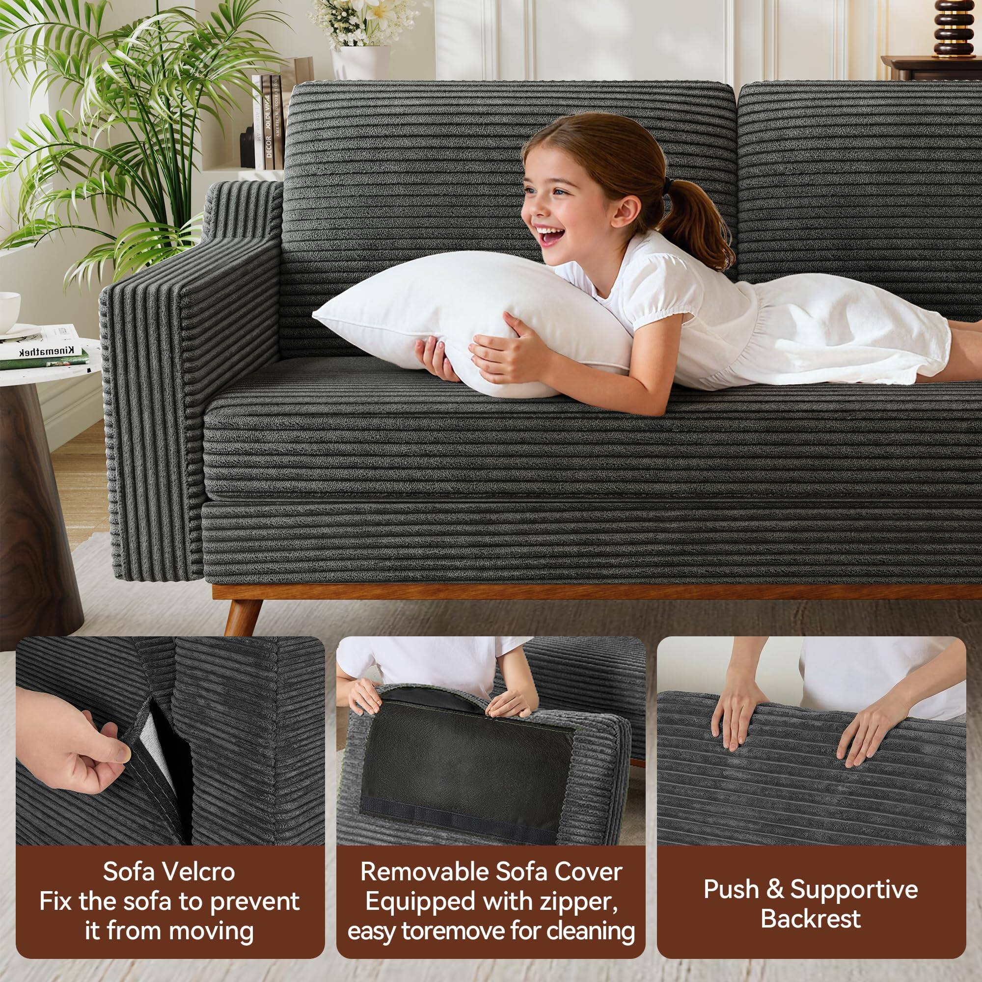 Kinemathek

Sofa Velcro Removable Sofa Cover

- Fix the sofa to prevent it from moving
- Equipped with zipper, easy to remove for cleaning
- Push & Supportive Backrest