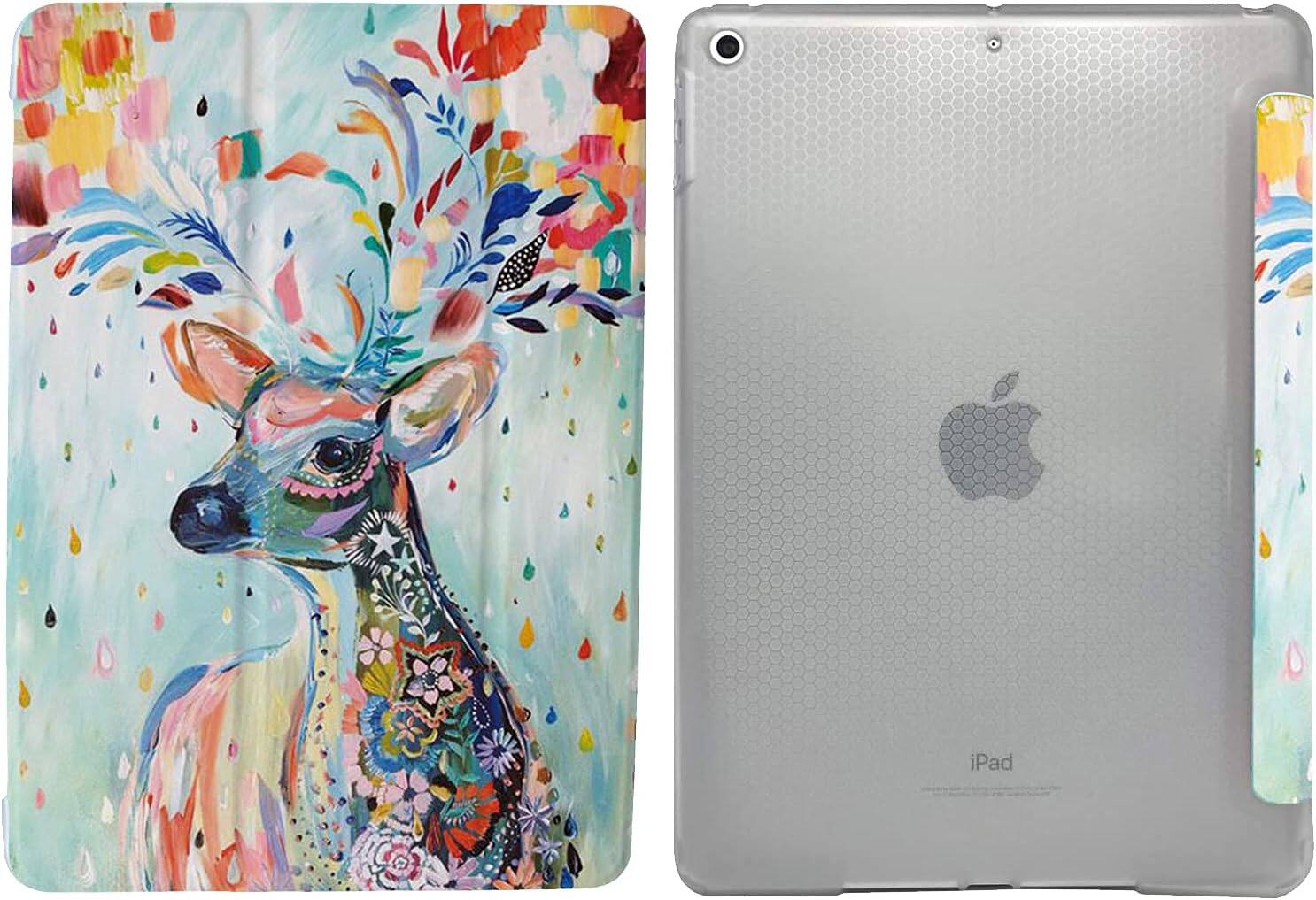 Alt View 3. DuraSafe Cases - iPad 10th Gen 10.9" 2022 Lightweight Shockproof TPU Smart Cover A2696 A2757 A2777 A3162 A3354 A3355 A3356 - Deer Print.